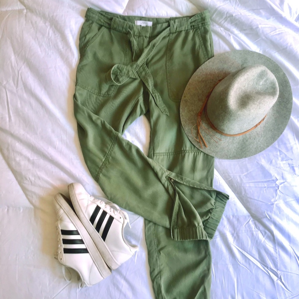 LOFT Army Green Drawstring Pants - Like New!